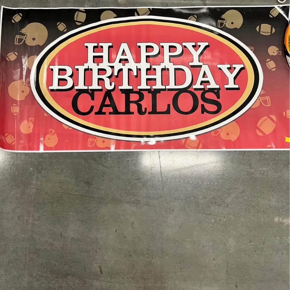 Customizable Red Birthday Banner